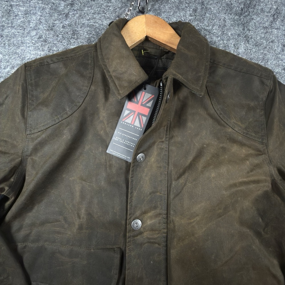 Flint and Tinder Waxed Field Jacket Mens XS NWT British Millerain Canvas Brown - Picture 5 of 15